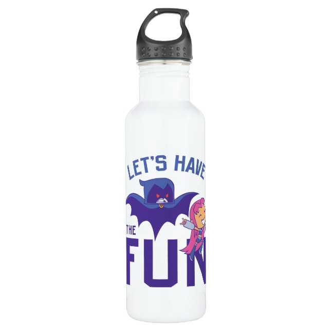 Bouteille D'eau En Acier Inoxydable Titans Ados, allez ! | Starfire & Raven "Ayez Le P (Devant)