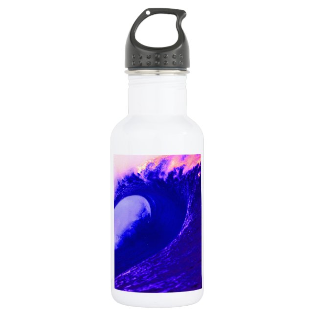 Bouteille D'eau En Acier Inoxydable Vague Abstraite (Devant)