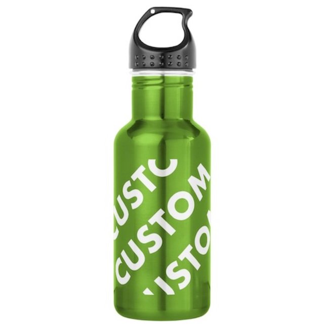 Bouteille d'eau en acier inoxydable vert pomme per (APPLE GREEN Custom Stainless Steel Water Bottle 18oz.)