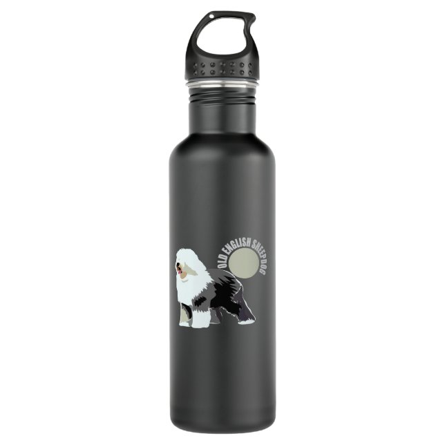 Bouteille D'eau En Acier Inoxydable vieux chien anglais (Devant)