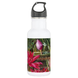 Bouteille D'eau En Acier Inoxydable Vintage Peinture Fleurs roses