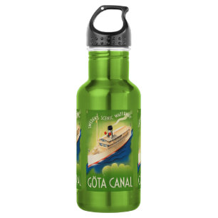 Bouteille D'eau En Acier Inoxydable Vintage voyage suédois
