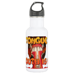 Bouteille D'eau En Acier Inoxydable Visage idiot : Humour d'expression de langue de so