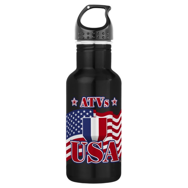BOUTEILLE D'EAU EN ACIER INOXYDABLE VTT USA (Devant)