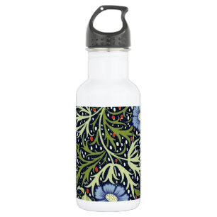 Bouteille D'eau En Acier Inoxydable William Morris Fleur d'antiquité aux algues marine