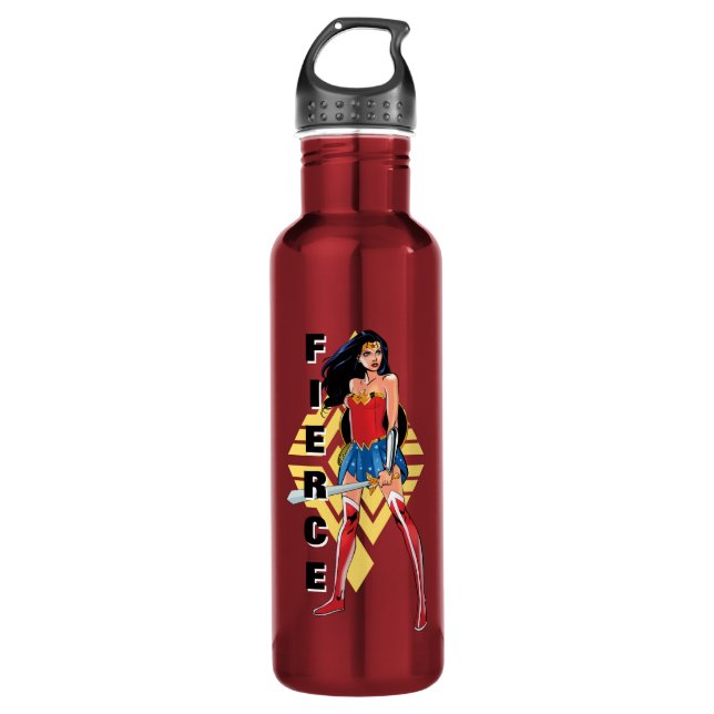 Bouteille D'eau En Acier Inoxydable Wonder Woman with Sword - Fierce (Devant)