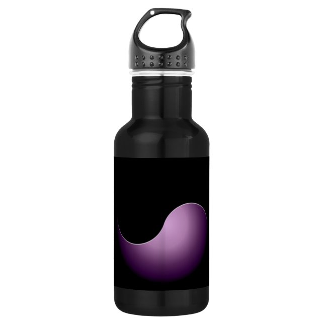 Bouteille D'eau En Acier Inoxydable yin yang - violet (Devant)