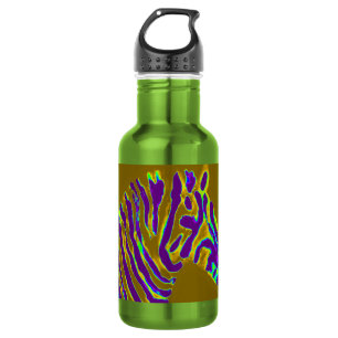 Bouteille D'eau En Acier Inoxydable Zebra Art Purple Stripe