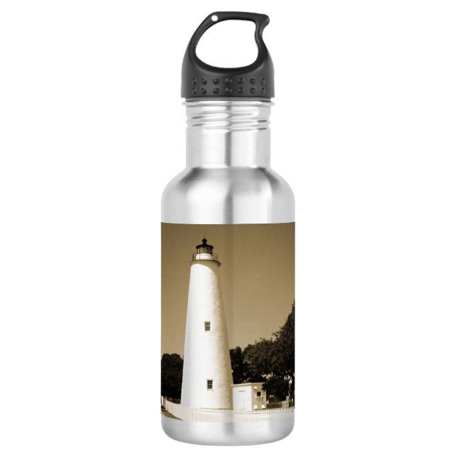 Bouteille d'eau en aluminium du phare d'Ocracoke (Devant)