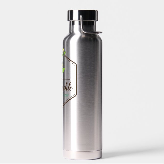 Bouteille d'eau en argent (Gauche)