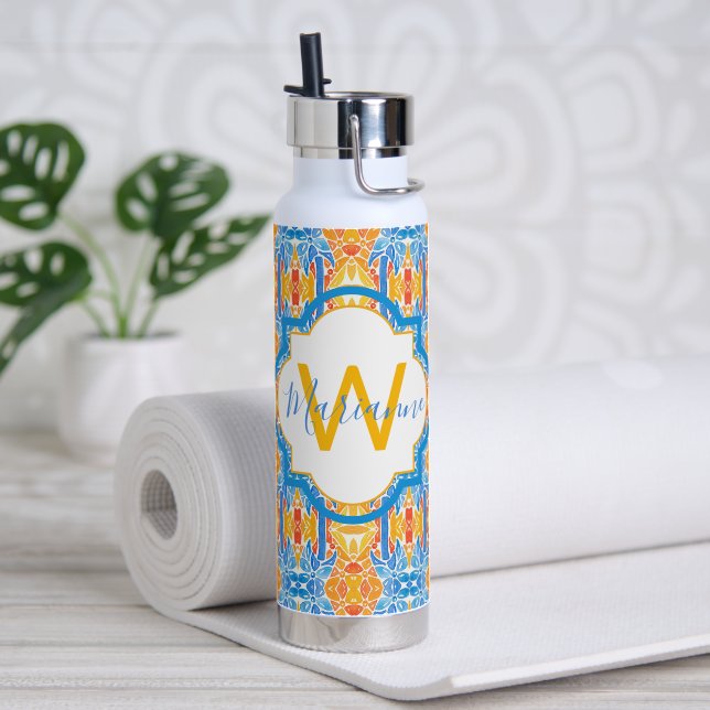 Bouteille d'eau en mosaïque Marianne (Yoga (pivotée))