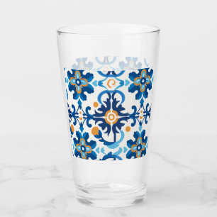 Bouteille d'eau en verre plaqué avec contrôle bleu