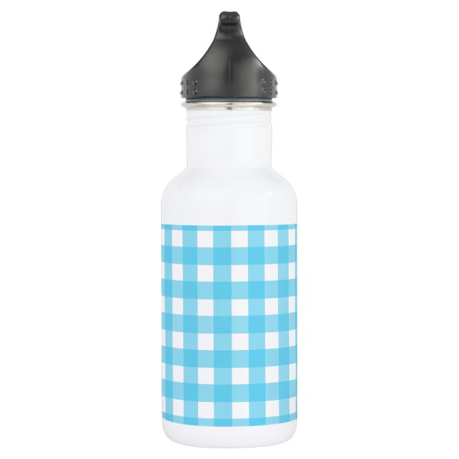 Bouteille D'eau En vichy bleu cérusé clair (Droite)