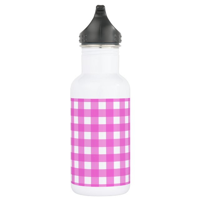 Bouteille D'eau En vichy rose (Droite)