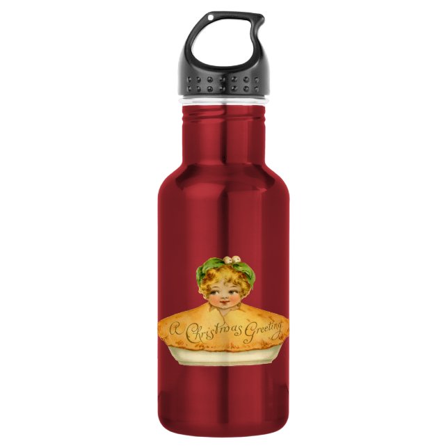Bouteille D'eau Enfant vintage et tarte (Devant)