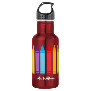 Bouteille D'eau Enseignant Élémentaire Crayon Mignon Personnalisé