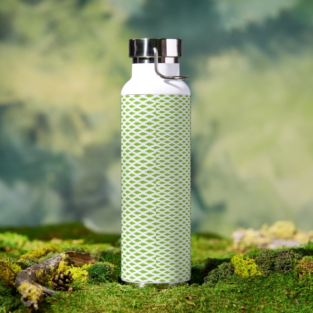Bouteille D'eau Ensemble de dossiers verts botaniques (Extérieur)