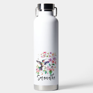 Bouteille D'eau Ensemble De Quatre Colibris Fleuris