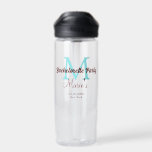 Bouteille D'eau enterrement de vie de jeune fille monogramme ajout<br><div class="desc">beau design</div>