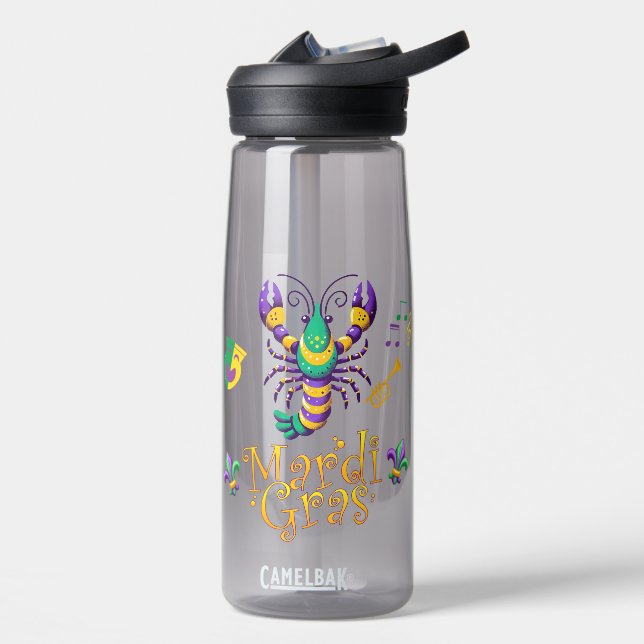 Bouteille D'eau Épis Fleur de lis Mardi Gras (Gauche)