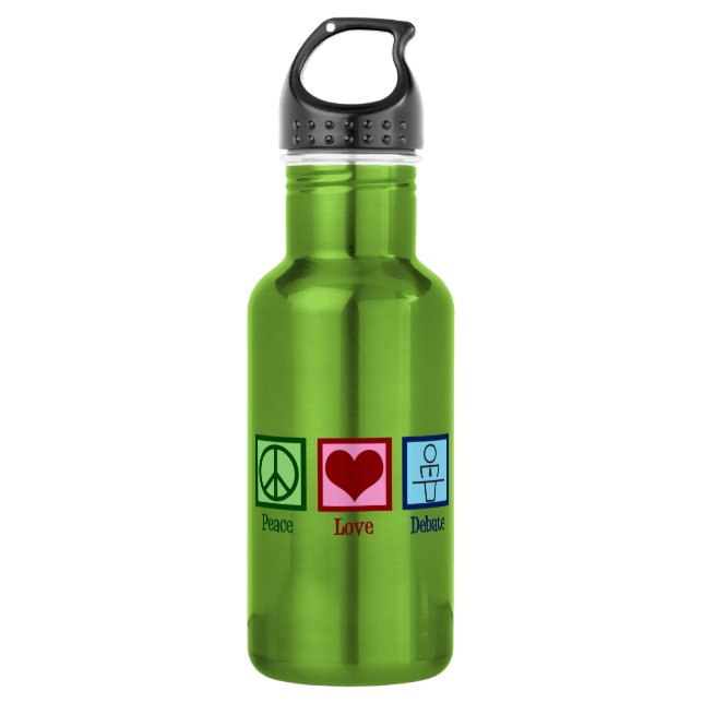 Bouteille D'eau Équipe de débat Paix Amour (Devant)