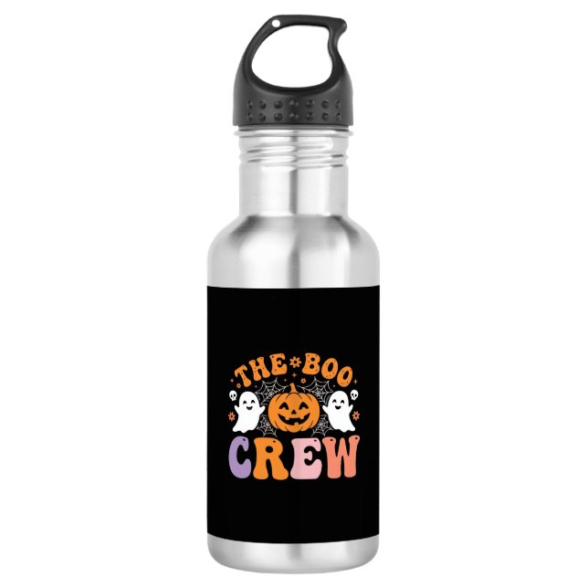 Bouteille D'eau Équipe de fantômes de citrouille de Halloween Desi (Devant)
