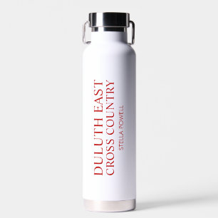 Bouteille D'eau Équipement de sport personnalisé blanc et rouge au
