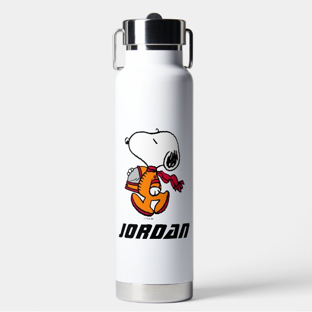 Bouteille D'eau ESPACE | Snoopy | Ajouter Votre Nom (Salle de sport)