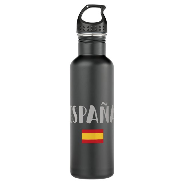 Bouteille D'eau Espagne Football Fan Shirt Drapeau (Devant)