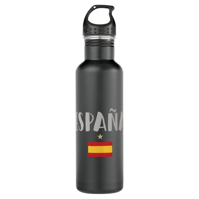 Bouteille D'eau Espagne Football Fan Shirt Drapeau (Devant)
