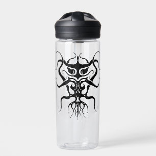Bouteille D'eau Espèces Aliens Tatouage Tribal Design - noir