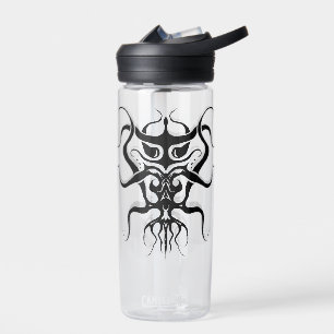 Bouteille D'eau Espèces Aliens Tatouage Tribal Design - noir