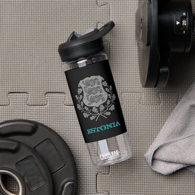 Bouteille D'eau Estonie Fitness & Armoiries estoniennes / drapeau