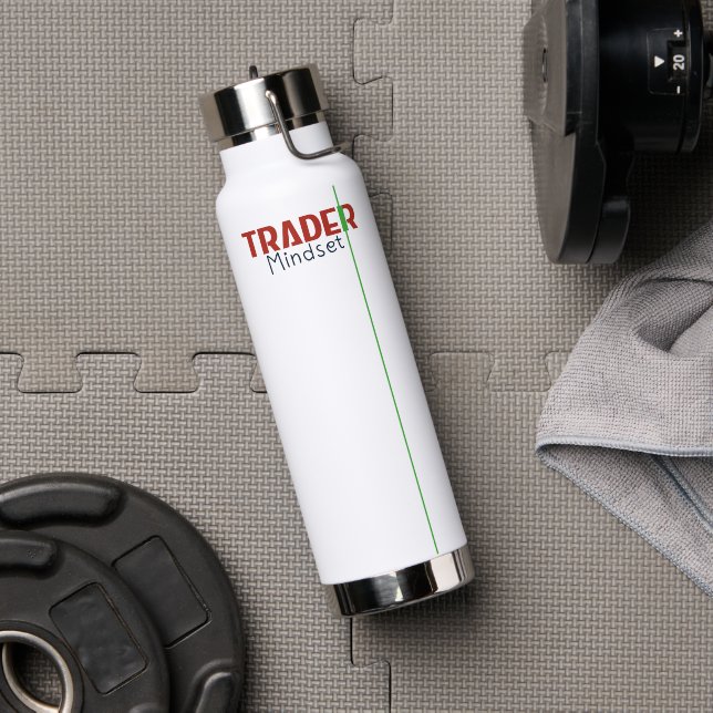 Bouteille D'eau État d'esprit du trader – Trading axé sur la disci (Salle de sport (pivotée))