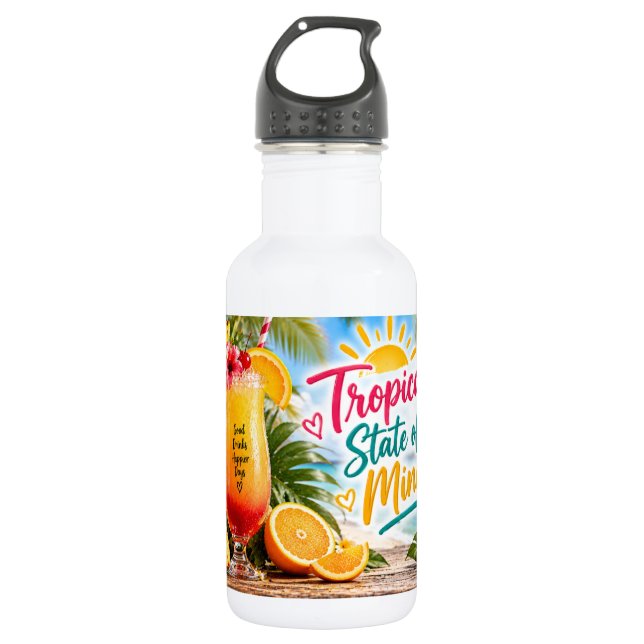 Bouteille D'eau État d'esprit tropical (Devant)