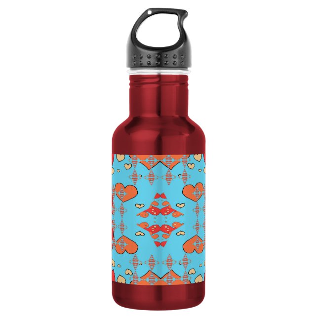 Bouteille D'eau Étincelles de cœurs (Devant)
