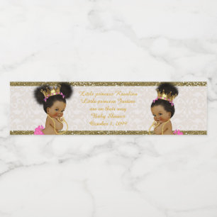 Bouteille d'eau Étiquette fille jumelle Africain,