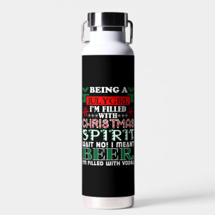 Bouteille D'eau Être Juillet Fille Rempli Noël Spirit Bière