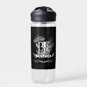 Bouteille D'eau Être une typographie motivationnelle Plumes et f