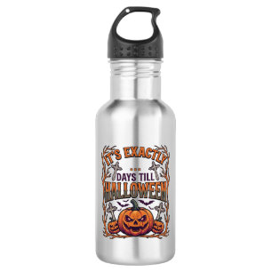 Bouteille D'eau Exactement Jours Avant Halloween Citrouille Chauve