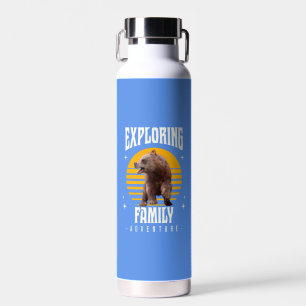 Bouteille D'eau Explorer l'aventure de vacances vintage de la fami