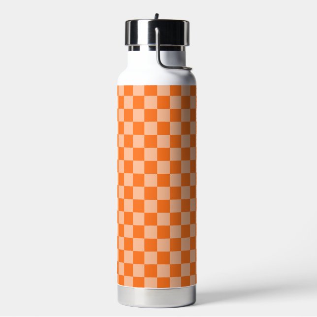 Bouteille D'eau Explorez la beauté du damier orange (Gym)