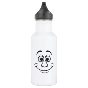 Bouteille D'eau Expressions faciales de dessin animé, visage heure