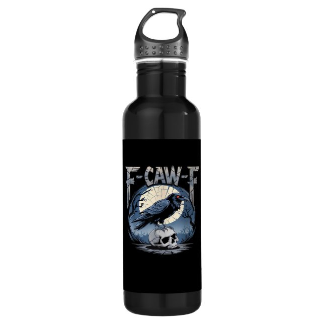 Bouteille D'eau F-Caw-F Crow Moonlit Raven Classic (Devant)