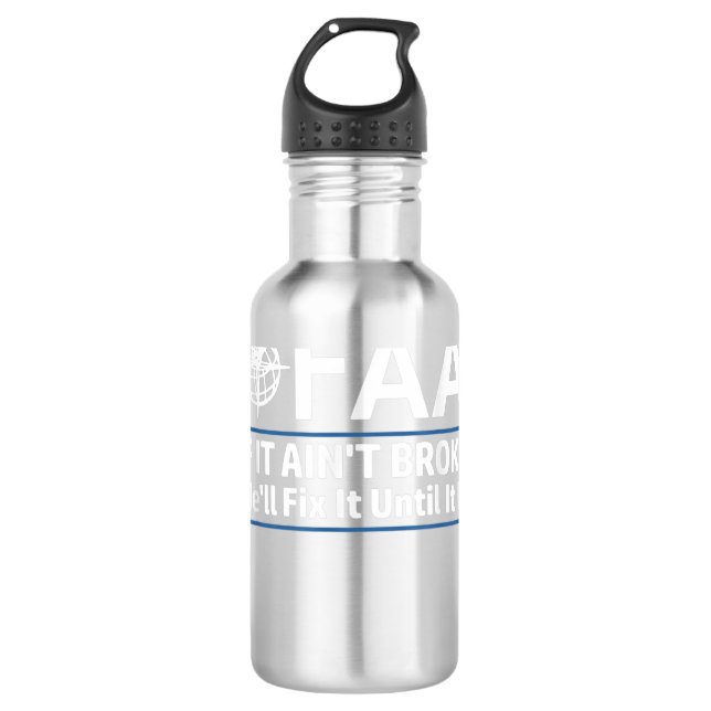Bouteille D'eau FAA Federal Aviation Authority Shirt Funny Conserv (Devant)