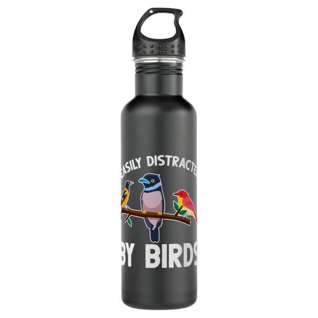 Bouteille D'eau Facilement Distrait Par Oiseaux Oiseaux Oiseaux Oi (Devant)