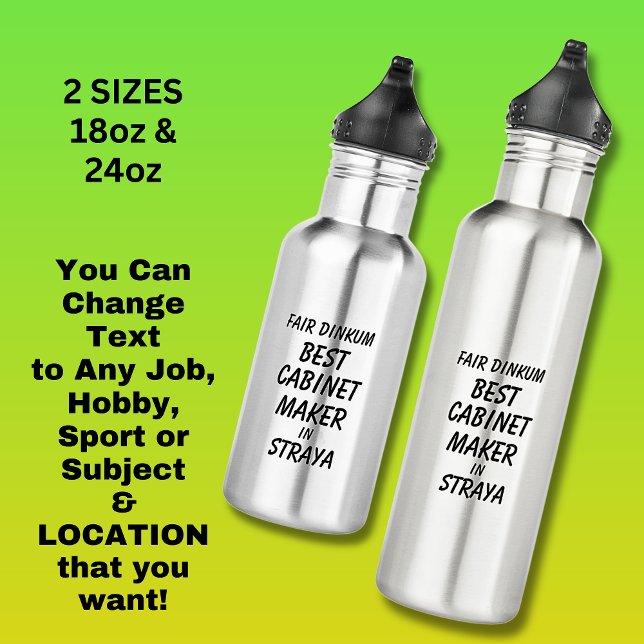 Bouteille D'eau Fair Dinkum MEILLEUR CABINET MAKER à Straya (Créateur téléchargé)