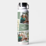 Bouteille D'eau Famille multi-photo moderne sauge vert simple fami<br><div class="desc">Un cadeau moderne et élégant multi photo famille. La couleur verte sauge peut être changée.</div>