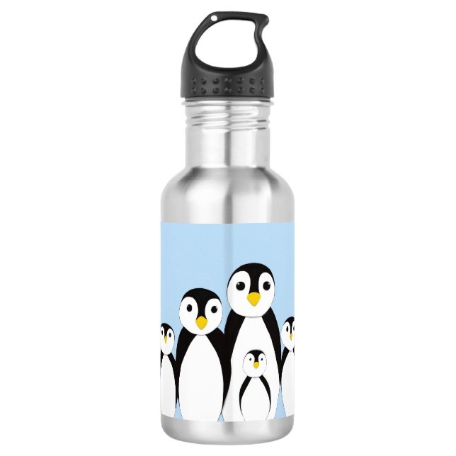Bouteille D'eau Famille Pingouin mignonne (Devant)