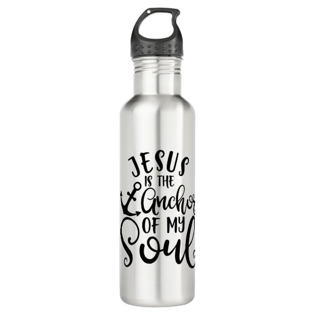 Bouteille D'eau Fanny Christian Design Jesus Est La Ancre De Mon S (Devant)